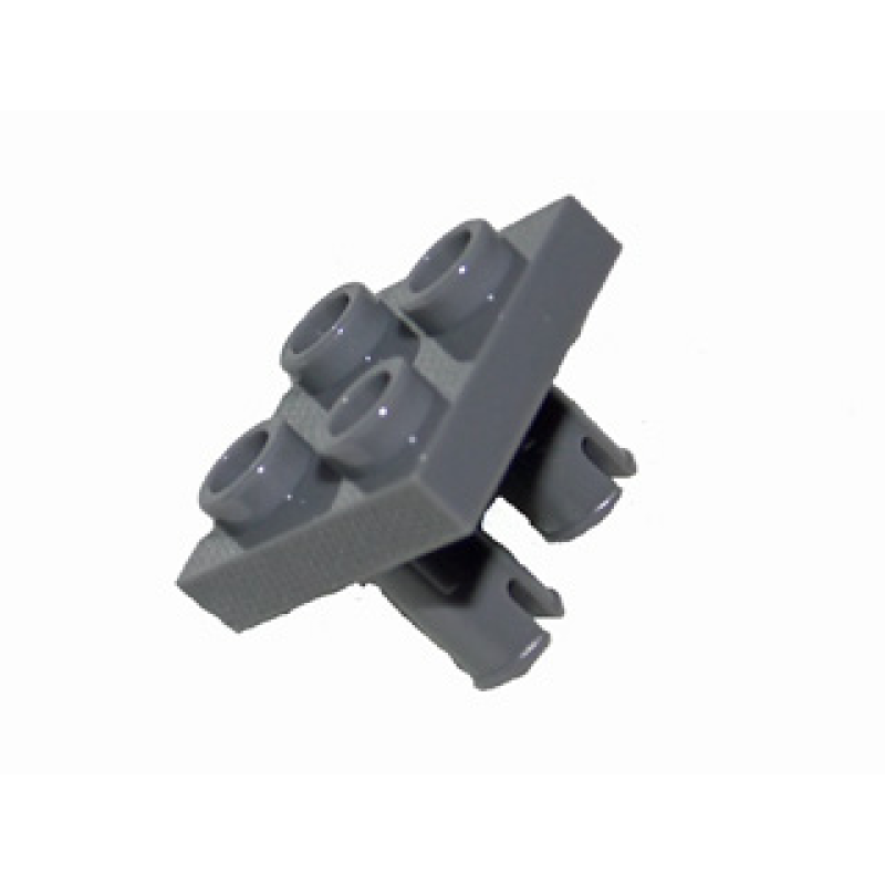 Plaat, Aangepast 2x2 met pinnen aan de onderkant Dark Bluish Gray